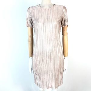 Velvet Torch - metallic pleated dress (small)
